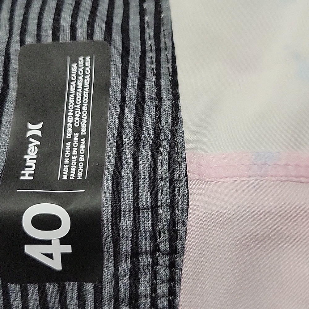 NWT Hurley Phantom Beach Daze Board Shorts Size 40 Pink and White - Picture 9 of 10